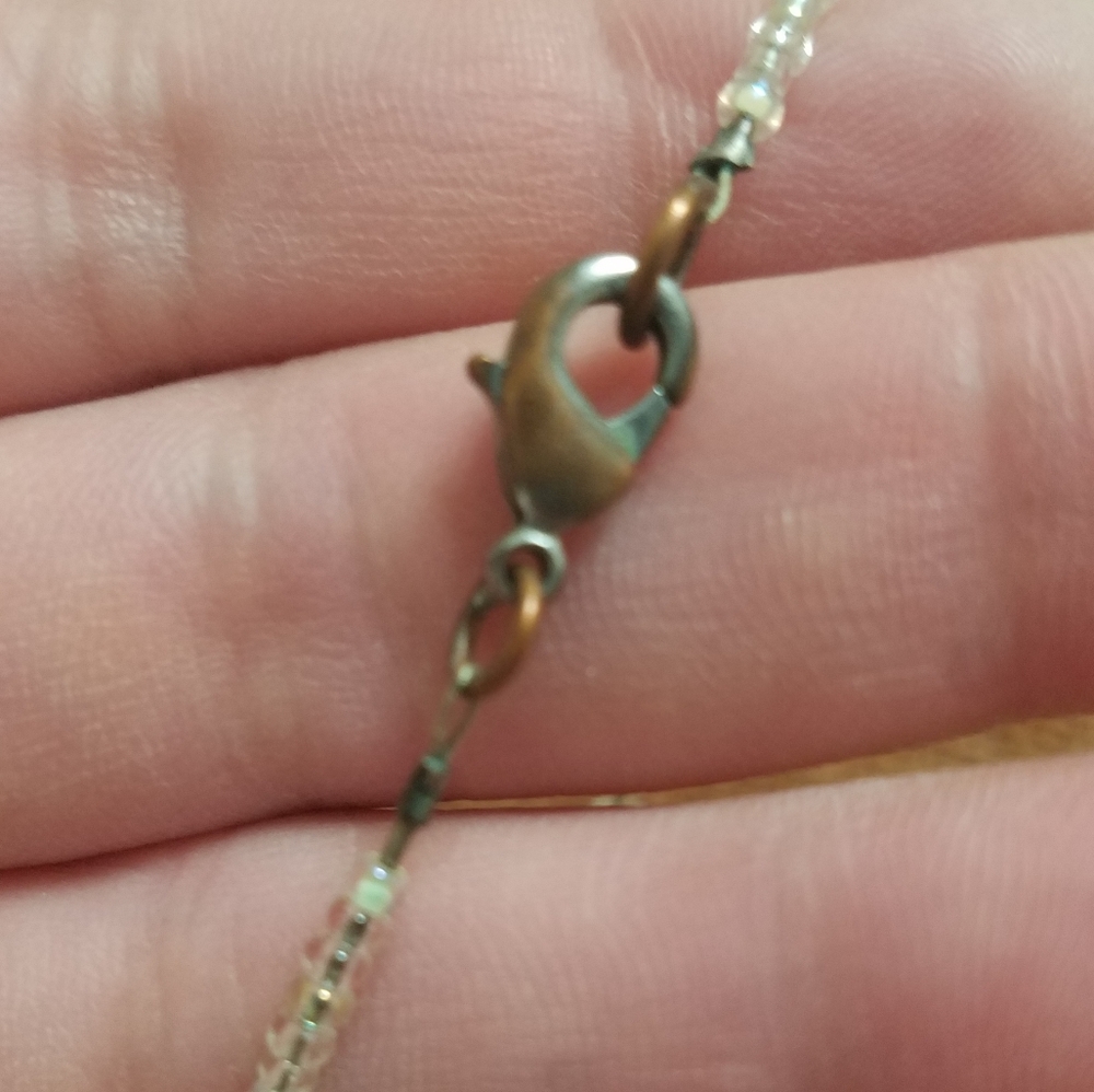 Unique Handmade Shell Geometric Necklace - Picture 4 of 4